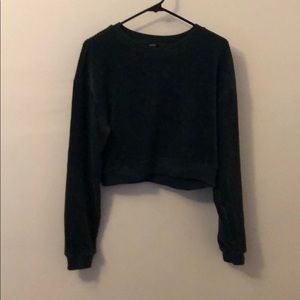 Dark Green Cropped Sweater